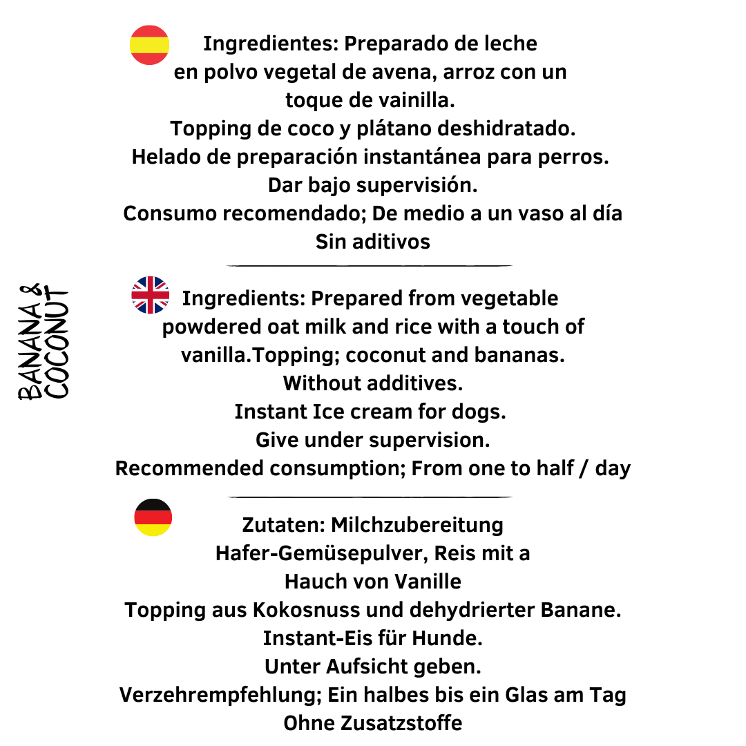 Waniyanpi Hondenijs - Banaan & Kokos