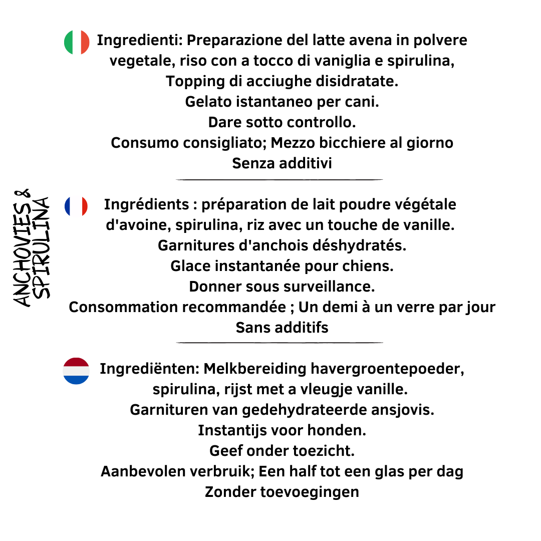 Waniyanpi Hondenijs - Ansjovis- & Spirulina