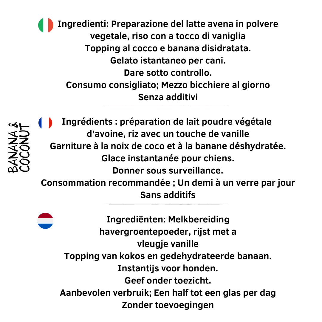 Waniyanpi Hondenijs - Banaan & Kokos