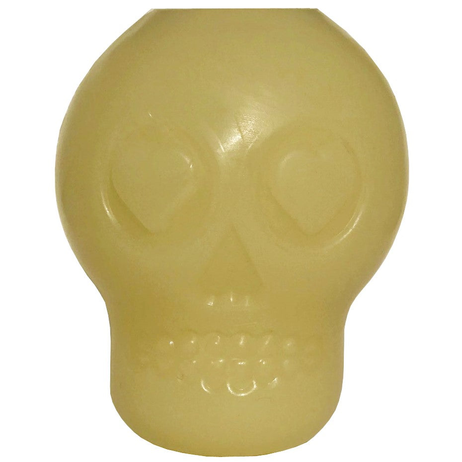 Skull Chew Toy & Treat Dispenser - Black/Pink/Glow In The Dark