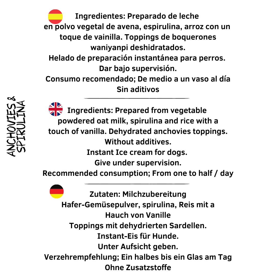 Waniyanpi Hondenijs - Ansjovis- & Spirulina