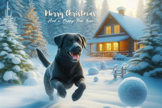 Kerstkaart - Labrador