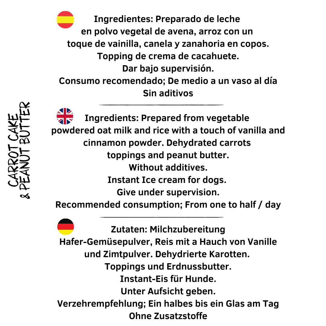 Waniyanpi Hondenijs - Worteltaart & Pindakaas