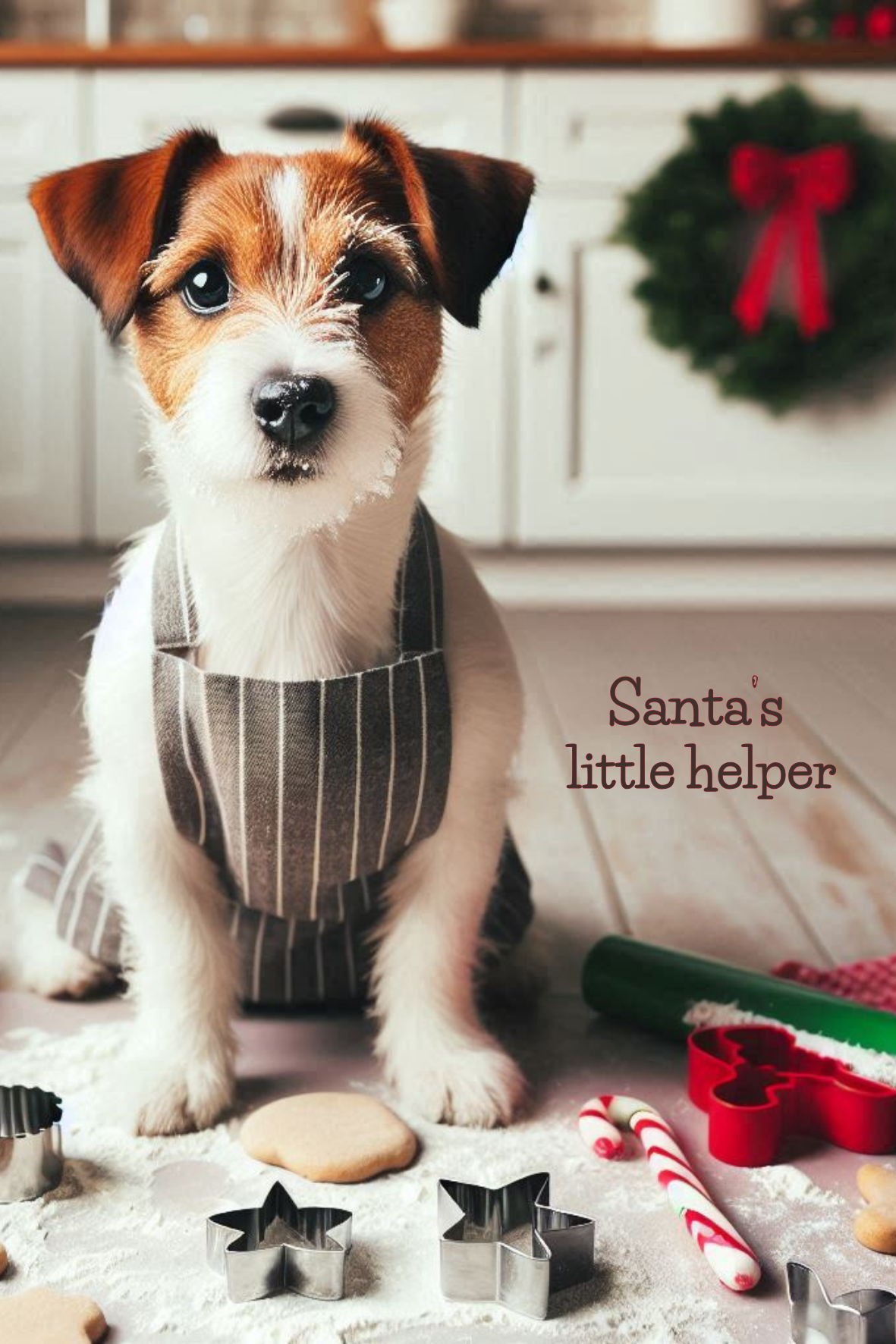 Kerstkaart - Jack Russel