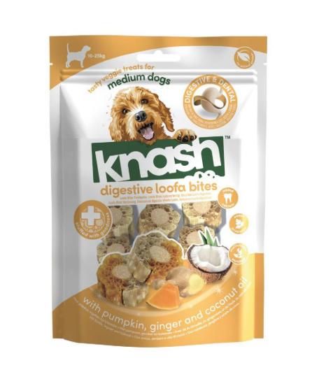 Knash Loofa Dental Digestive Bites - Pompoen & Gember
